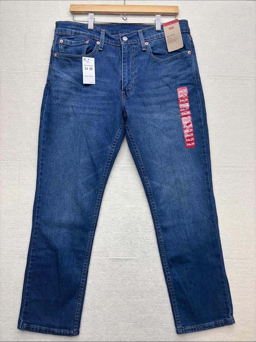 New Levi’s 34x29 511 slim Men's Dark Blue Straight-Leg Jeans - Size 34x29